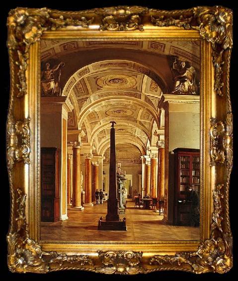 framed  Alexey Tyranov View on the Hermitage Library, ta009-2